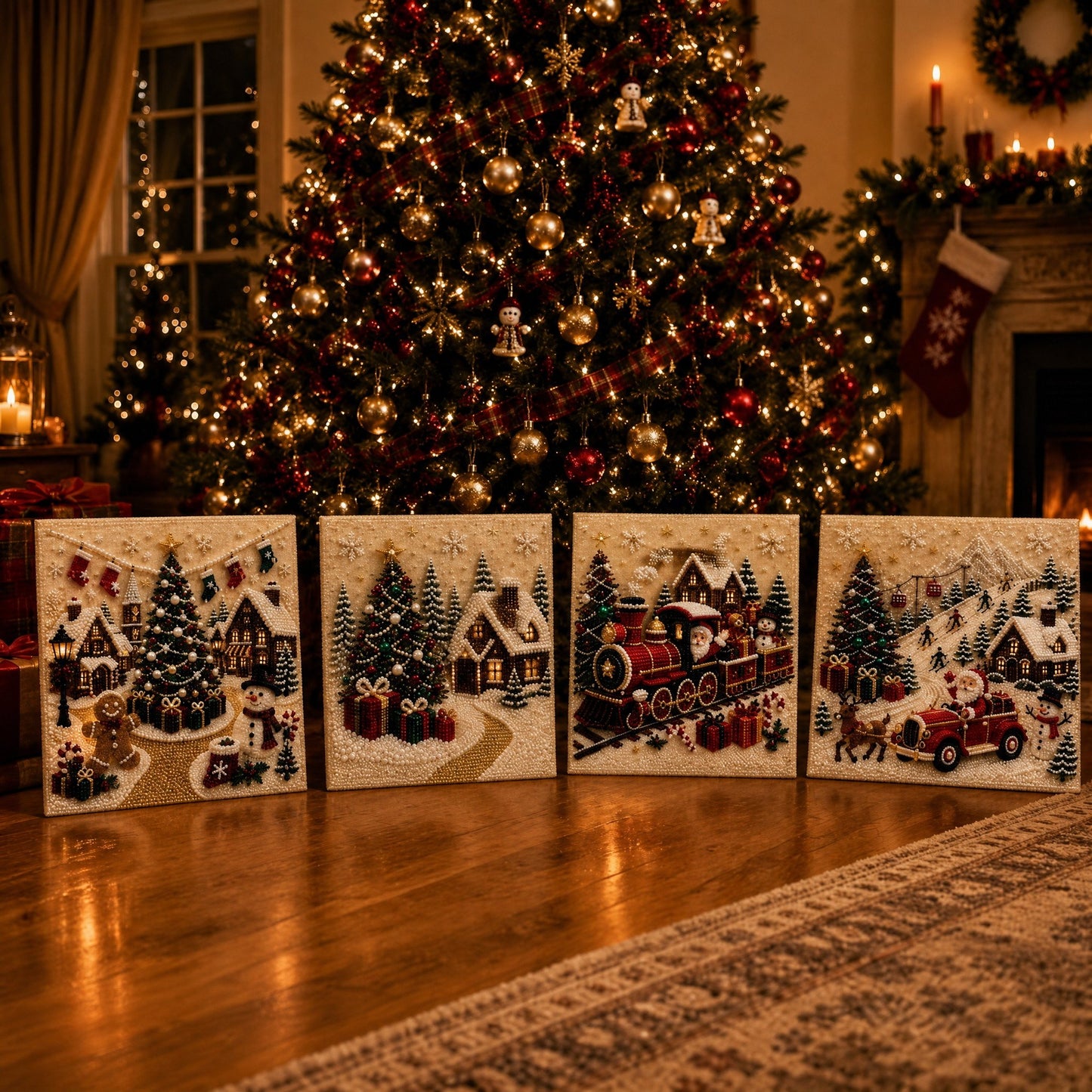 ๐๐
Premium 3D Pearl Christmas Wall Art Kit | Luxury Flocked Canvas with Scratch-Resistant Non-Fading Pearl Beads DIY Holiday Decor โ๏ธโ๏ธ