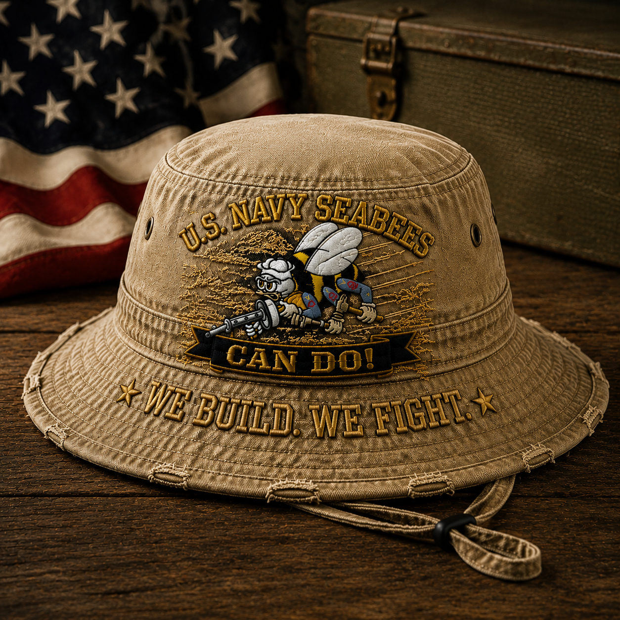 🏆Last Day Promo: 49% OFF - U.S. Navy Seabees CAN DO Bucket Hat