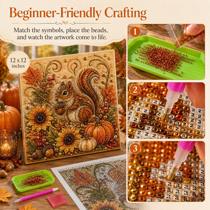 🔥Last Day 49% OFF - 🍂✨Autumn Pearl Painting Kit - Relaxing DIY Craft to Create Sparkling Fall Artwork