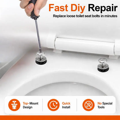 Universal Toilet Seat Bolt Kit Screws, Quick Release Easy Install Toilet Seat Replacement Parts 🚽