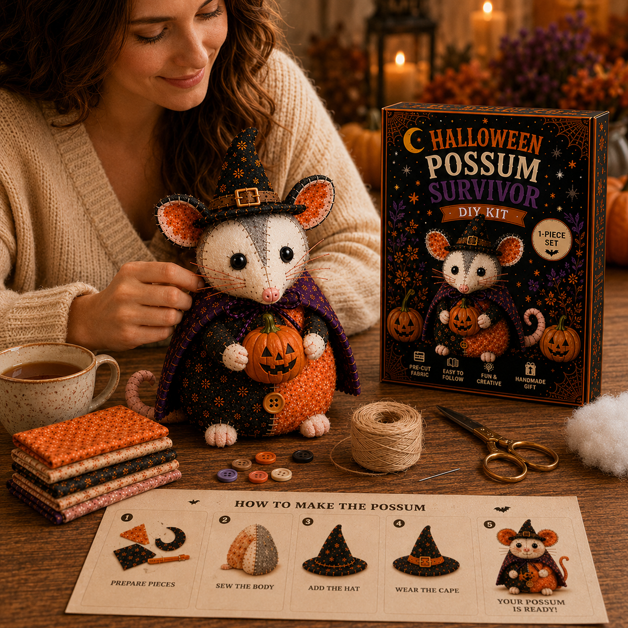 🎃🦡 Halloween Possum Survivor DIY Kit