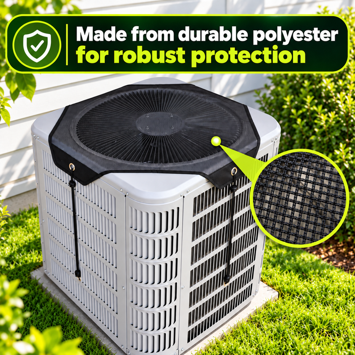 Heavy-Duty Full Mesh Outdoor Air Conditioner Cover – All-Season AC Protector
