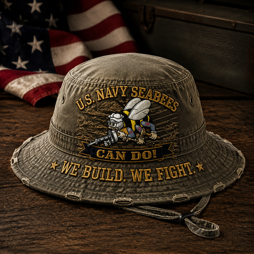 🏆Last Day Promo: 49% OFF - U.S. Navy Seabees CAN DO Bucket Hat