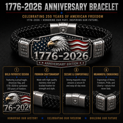 🦅 🇺🇸 America 250th Anniversary Patriotic Tribute Bracelet