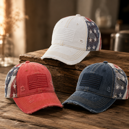 🔥American Flag Ponytail Embroidered Hat—🎁Buy 2 FREE SHIPPING
