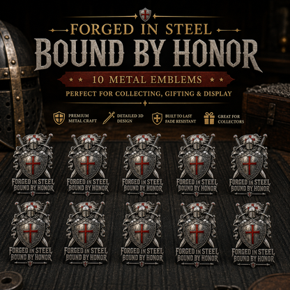 ⚔️Brotherhood Of Knights Metal Emblem — Forged In Steel, Bound By Honor
