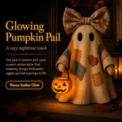🎃👻 Cozy Spooky Vibes! LED Pumpkin Ghost Decor 🔥40% OFF