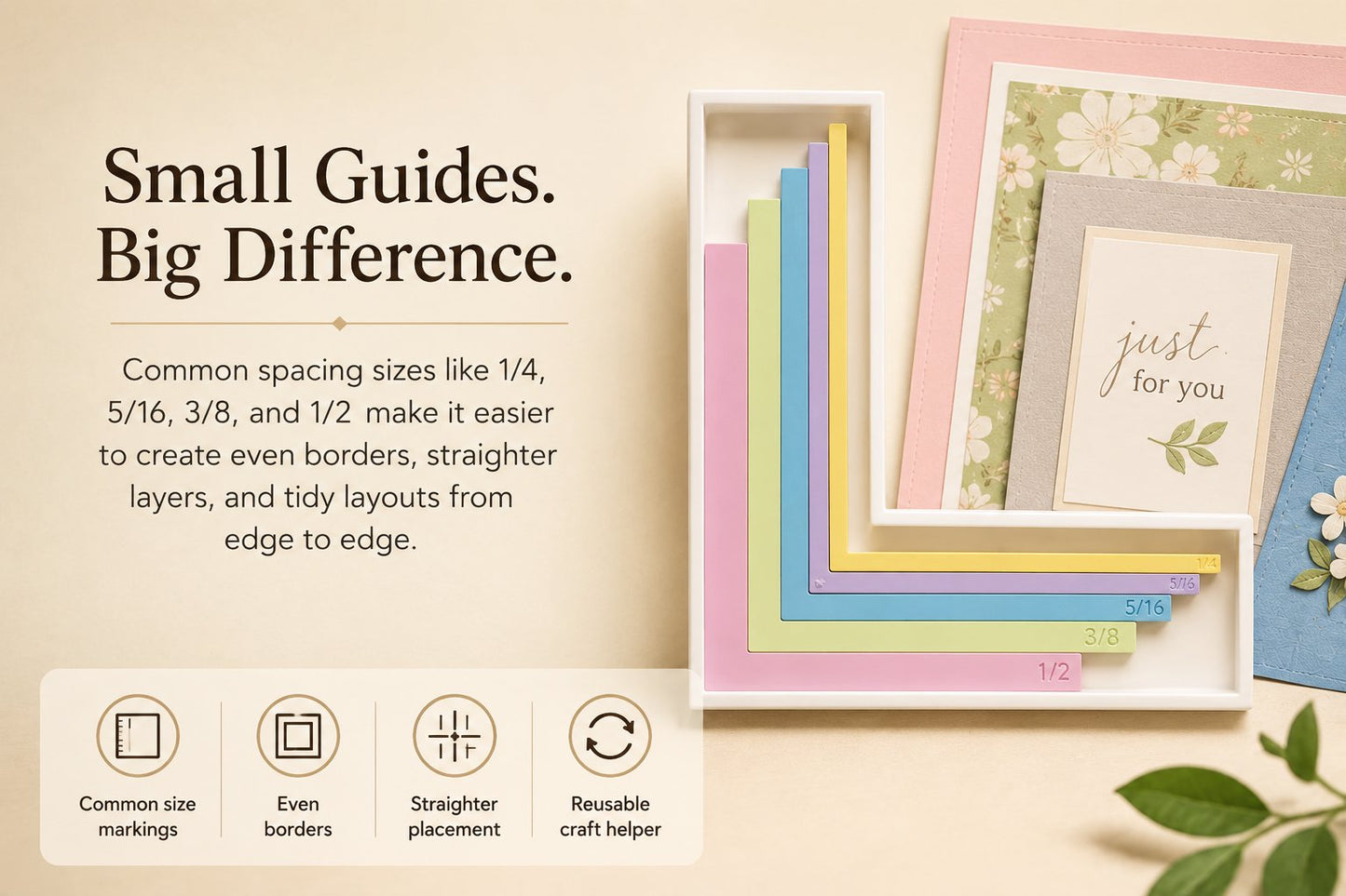 ✨ Card Making Alignment Guides Set | Create Perfect Cards Easily | 🎁 FREE Storage Box Included