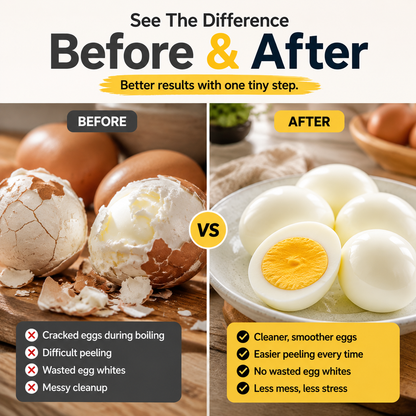 🥚 Egg Piercer for Perfect Boiled Eggs – Easy Peel Egg Tool with Safety Lock & 304 Stainless Steel Pin