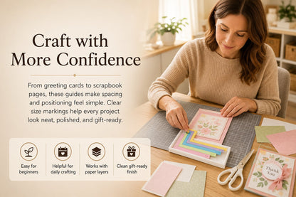 ✨ Card Making Alignment Guides Set | Create Perfect Cards Easily | 🎁 FREE Storage Box Included