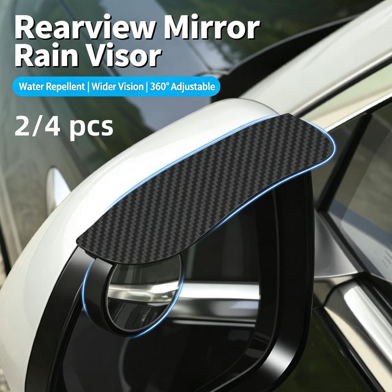 🔥2-Pack Car Side Mirror Rain Visors with 360° Blind Spot Mirrors – Clearer View for Safer Driving🔥