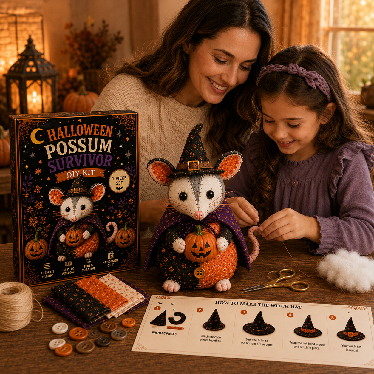 🎃🦡 Halloween Possum Survivor DIY Kit