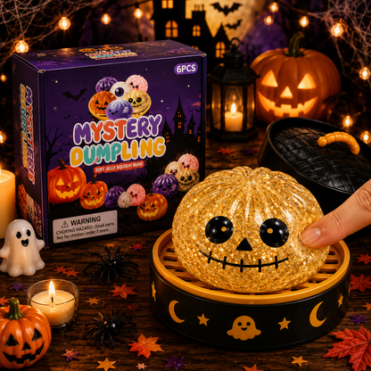 Cute Halloween Scary Ghost Maruko Squeeze Toy Set | Portable Stress Relief Toys, Halloween Party Fillers & Holiday Gifts