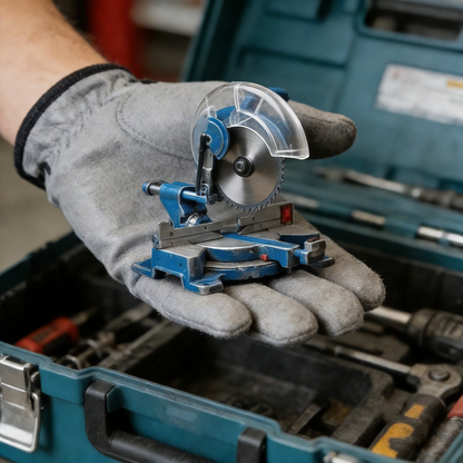 🛠️2-in-1  Mini Grinder Keychain: On-the-Go Smoothing Tool + Tool Enthusiast Collectible