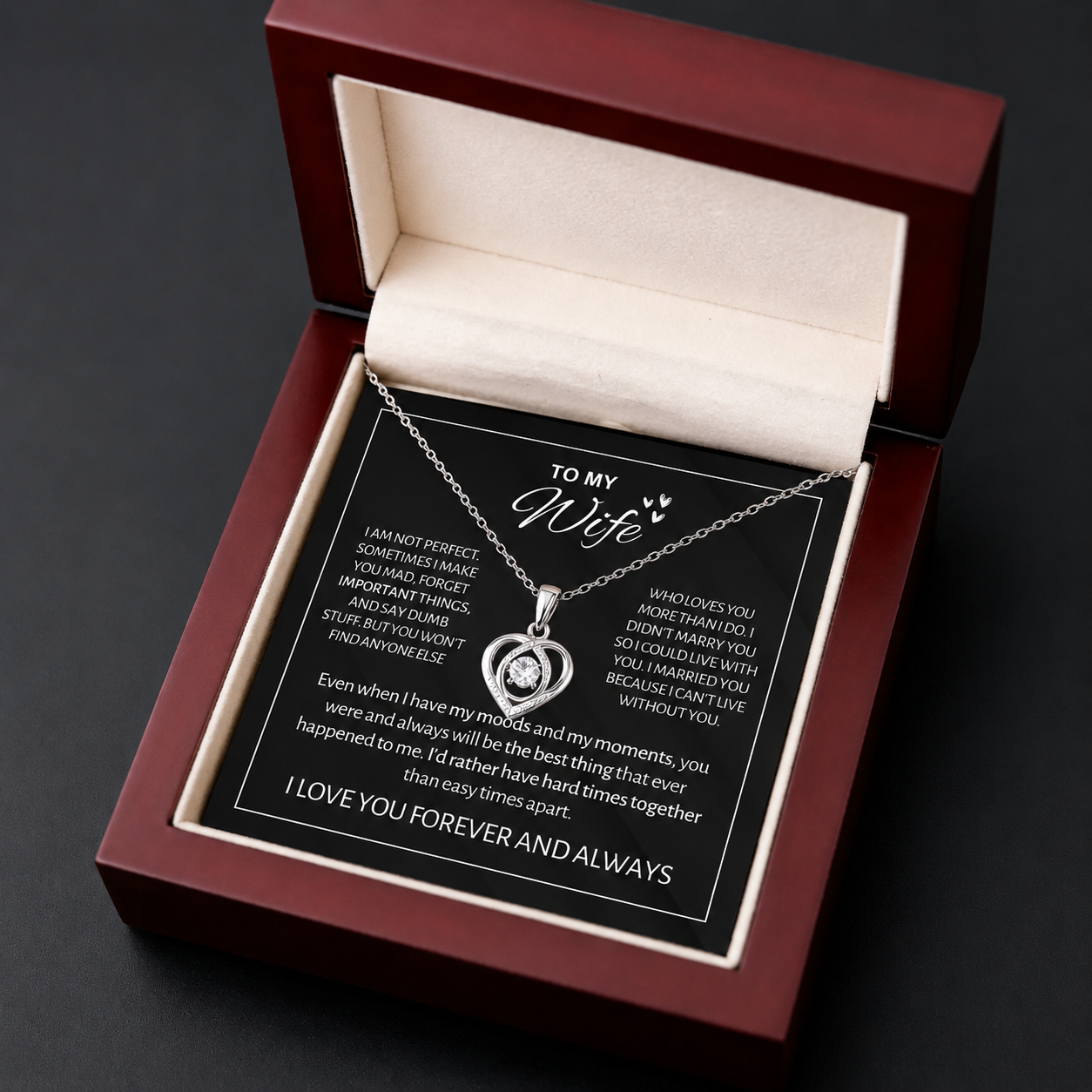 💝 To My Love Forever Heart Necklace — “I Still Choose You” Gift Set | 50% OFF