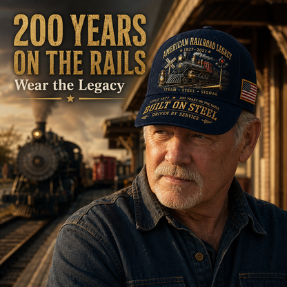 🚂American Railroad Bicentennial Cap | 1827–2027