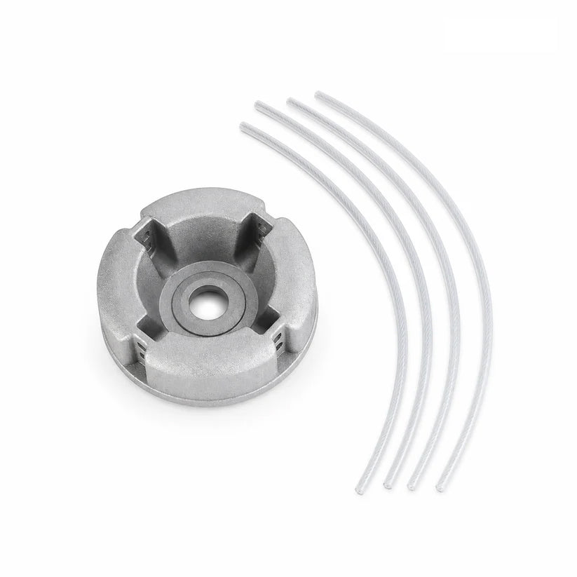 🌿 Aluminum Trimmer Head – 4-Line Cutting & Universal Fit – Heavy-Duty & Easy Line Replacement