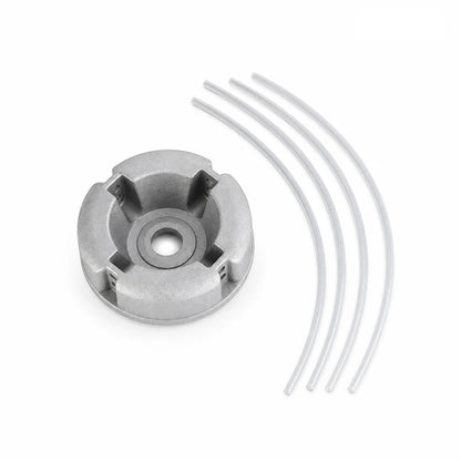 🌿 Aluminum Trimmer Head – 4-Line Cutting & Universal Fit – Heavy-Duty & Easy Line Replacement