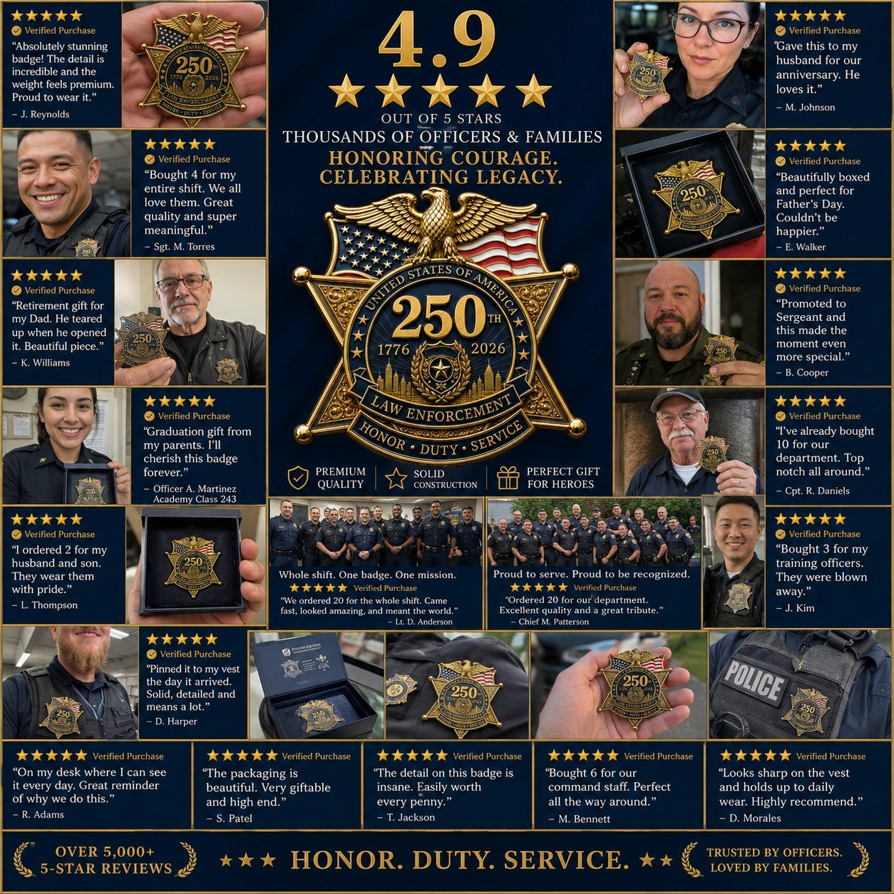 🔥 Last Day Sale ⚡️49% OFF – Law Enforcement Honor Brooch | Duty & Service Pin