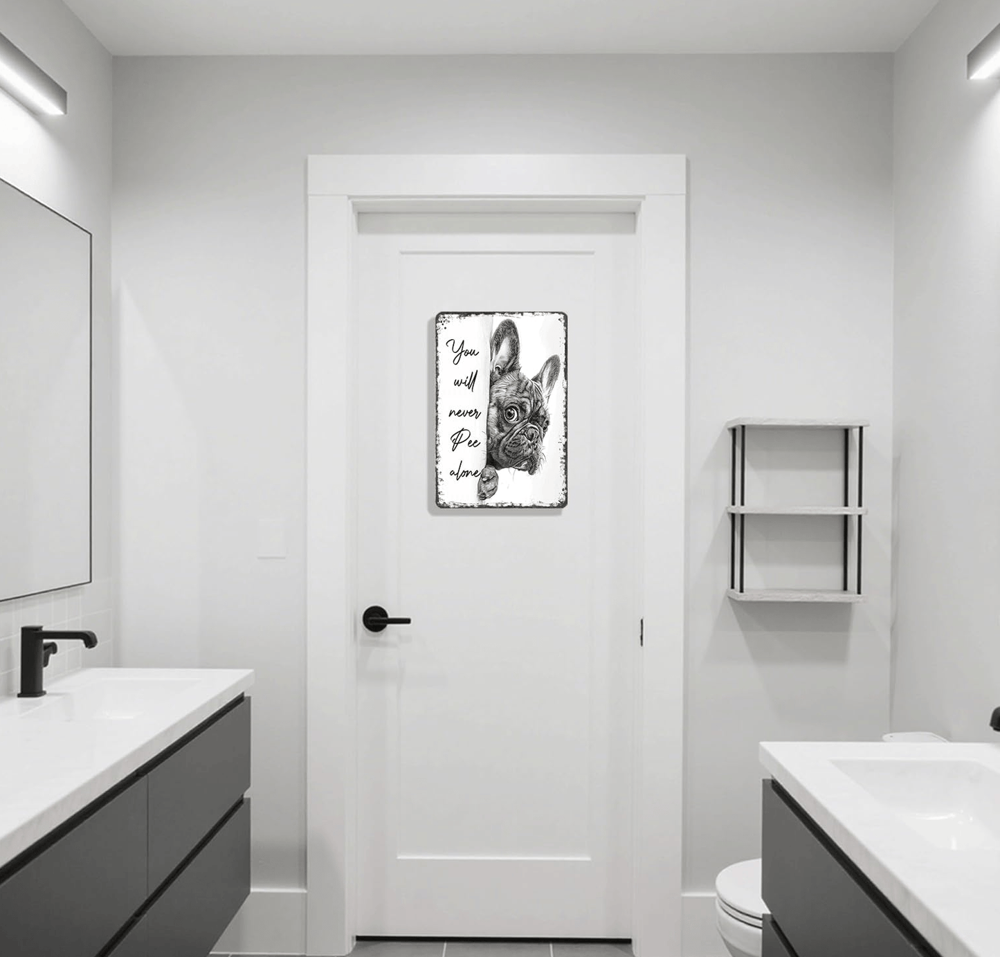 🐾💕 Vintage Cat Bathroom Sign - "Welcome to the Bathroom"