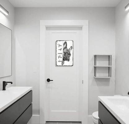 🐾💕 Vintage Cat Bathroom Sign - "Welcome to the Bathroom"