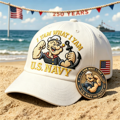 🇺🇸U.S. Navy Commemorative Cap & Coin – Anchor of Freedom⚓-🔥Buy 2 Get Free Shipping🚛