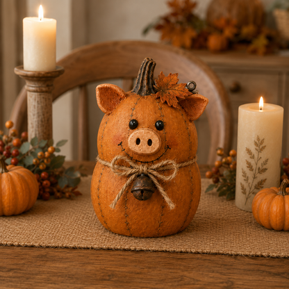 Rustic Farm Pumpkin Friends Decor Set