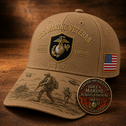 U.S. Marine Veteran Semper Fidelis Commemorative Cap 🇺🇸