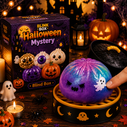 Cute Halloween Scary Ghost Maruko Squeeze Toy Set | Portable Stress Relief Toys, Halloween Party Fillers & Holiday Gifts