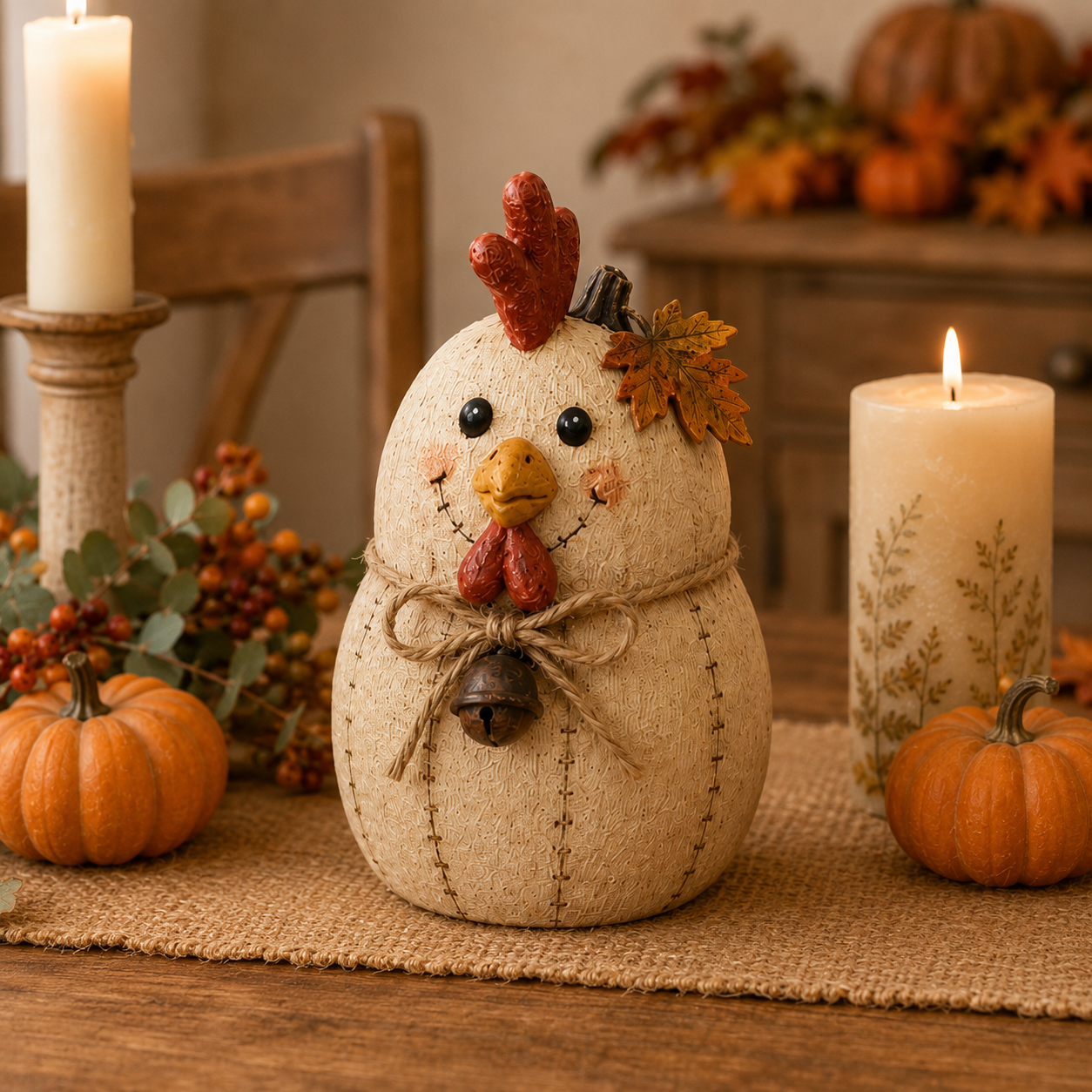 Rustic Farm Pumpkin Friends Decor Set