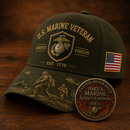 U.S. Marine Veteran Semper Fidelis Commemorative Cap 🇺🇸