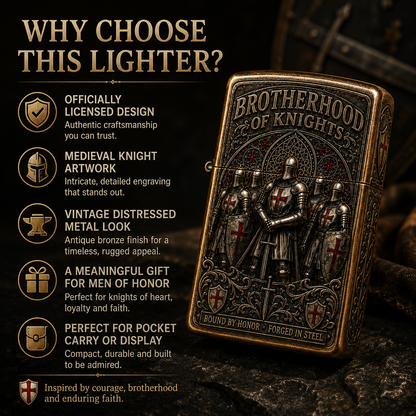 ⚔️ Brotherhood Of Knights Vintage Lighter | 2026 Limited Edition