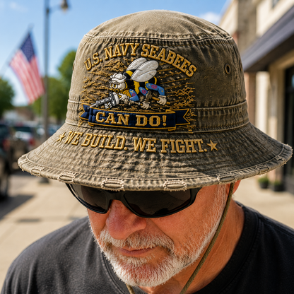 🏆Last Day Promo: 49% OFF - U.S. Navy Seabees CAN DO Bucket Hat