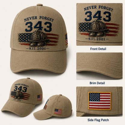🧢Never Forget 343 Memorial Cap 🔥 Buy the Cap Get the Matching Tribute Coin FREE