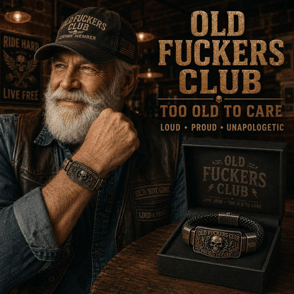 ☠️ Old Fuckers Club Vintage Bracelet 🪓 | 2026 Limited Edition – 🔥30% OFF | Only 17 Left