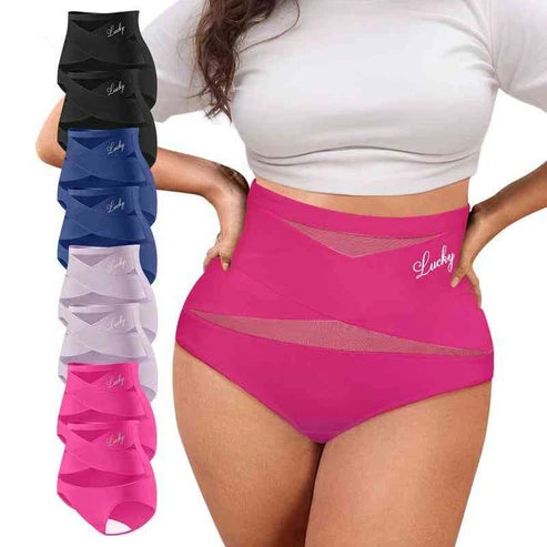 ✨LAST DAY BUY 1 GET 2 FREE✨Plus-Size High-Waist Cross Tummy Control Panties