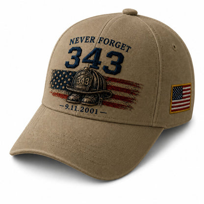 🧢Never Forget 343 Memorial Cap 🔥 Buy the Cap Get the Matching Tribute Coin FREE