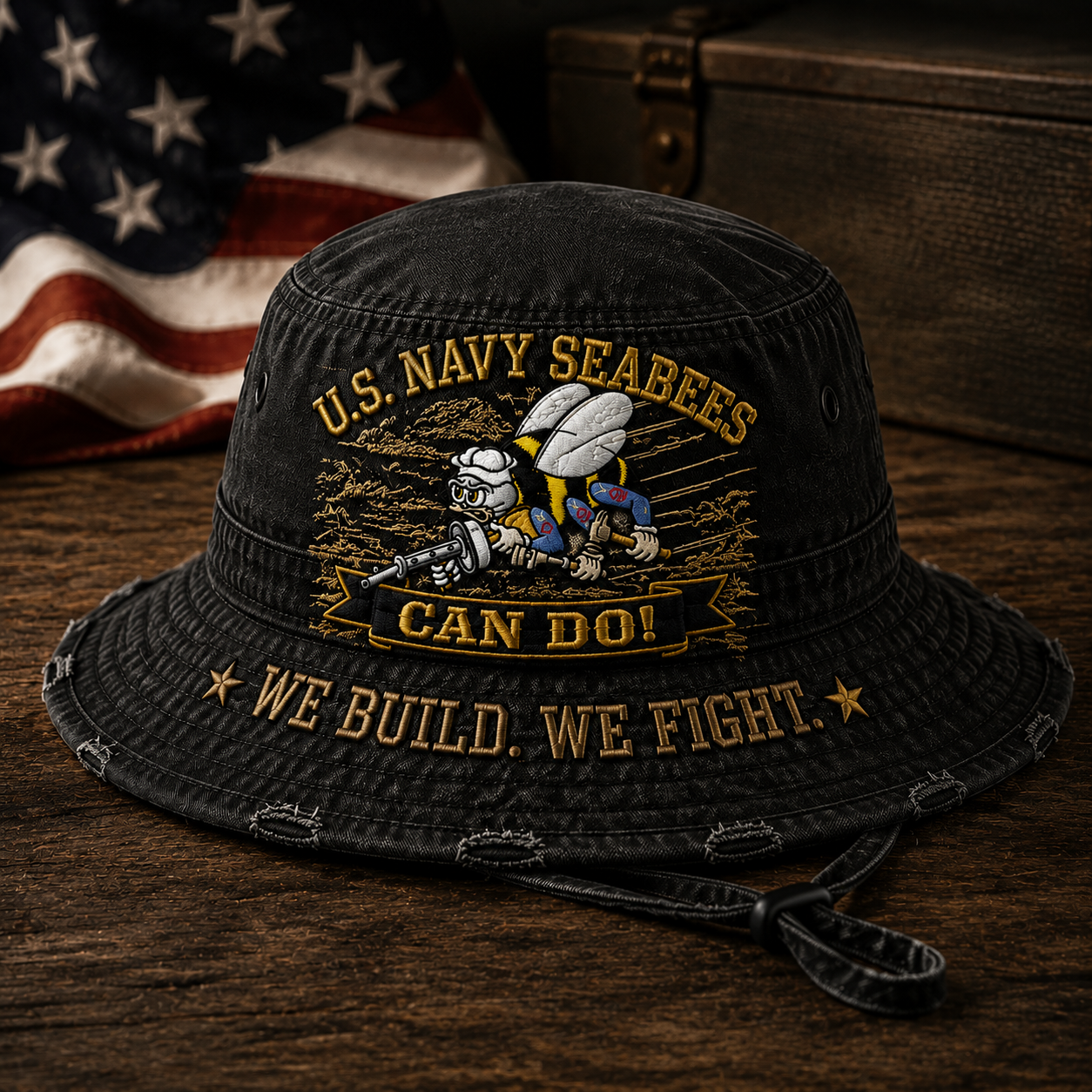 🏆Last Day Promo: 49% OFF - U.S. Navy Seabees CAN DO Bucket Hat