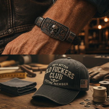 ☠️ Old Fuckers Club Vintage Bracelet 🪓 | 2026 Limited Edition – 🔥30% OFF | Only 17 Left