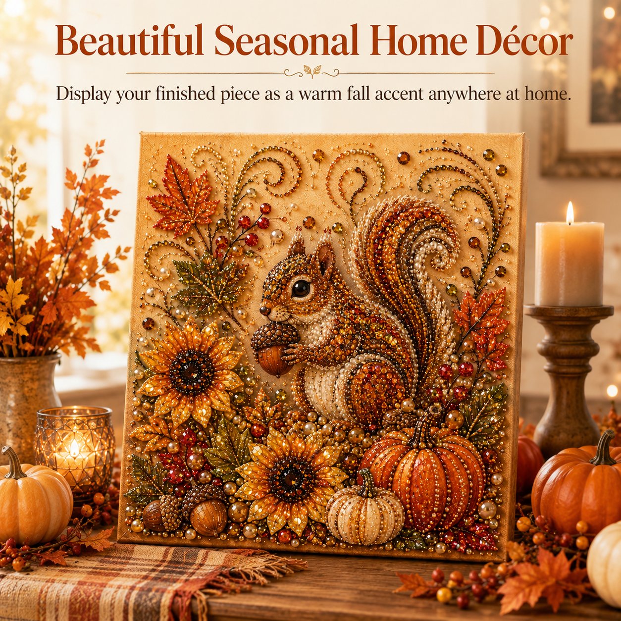 🔥Last Day 49% OFF - 🍂✨Autumn Pearl Painting Kit - Relaxing DIY Craft to Create Sparkling Fall Artwork