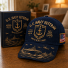 U.S. Navy Veteran Anchors Aweigh Commemorative Cap 🇺🇸