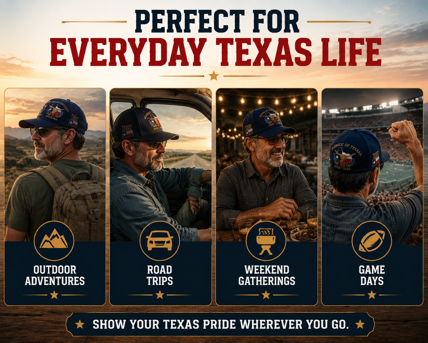 Republic of Texas Commemorative Embroidered Hat – Show Your Texas Pride