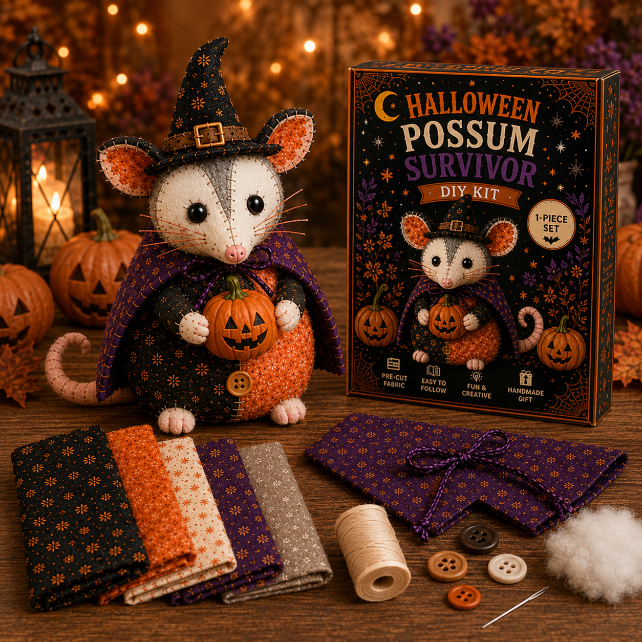 🎃🦡 Halloween Possum Survivor DIY Kit