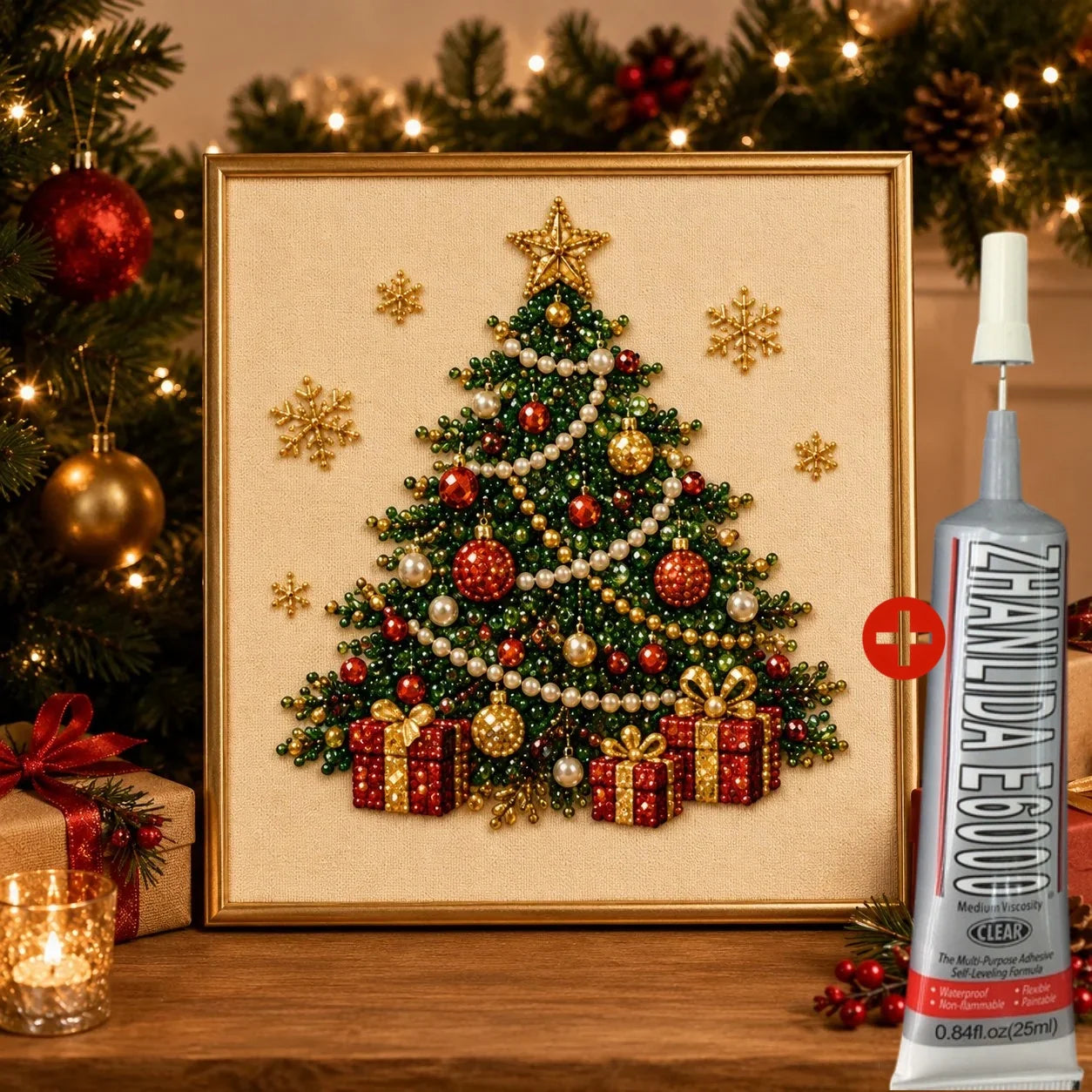 🧘Relaxing & Beginner-Friendly - 🎨💎DIY Christmas Pearl Diamond Painting Art Kit