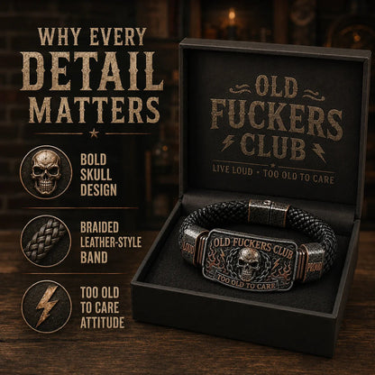 ☠️ Old Fuckers Club Vintage Bracelet 🪓 | 2026 Limited Edition – 🔥30% OFF | Only 17 Left