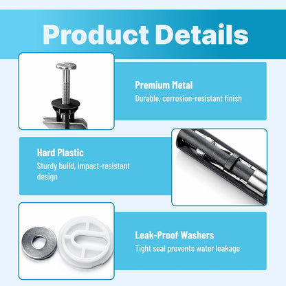Universal Toilet Seat Bolt Kit Screws, Quick Release Easy Install Toilet Seat Replacement Parts 🚽