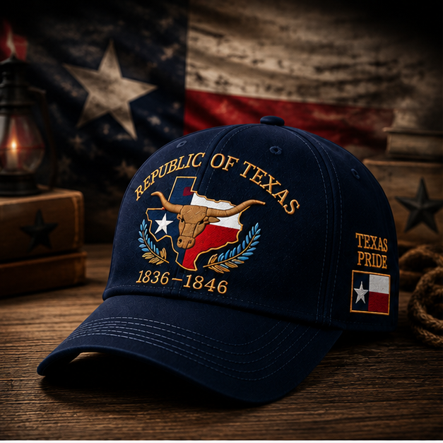Republic of Texas Commemorative Embroidered Hat – Show Your Texas Pride