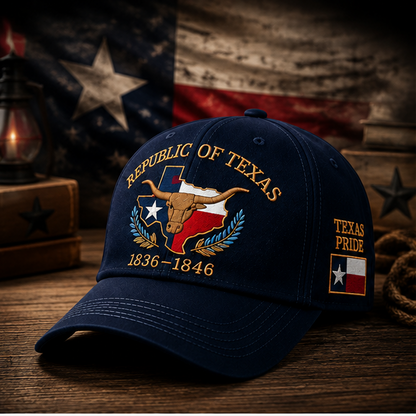 Republic of Texas Commemorative Embroidered Hat – Show Your Texas Pride
