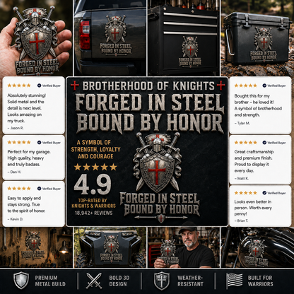 ⚔️Brotherhood Of Knights Metal Emblem — Forged In Steel, Bound By Honor