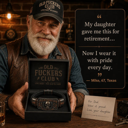 ☠️ Old Fuckers Club Vintage Bracelet 🪓 | 2026 Limited Edition – 🔥30% OFF | Only 17 Left